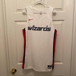 Washington Wizards Team Issued NBA Nike White Blue Practice Jersey Medium (2)